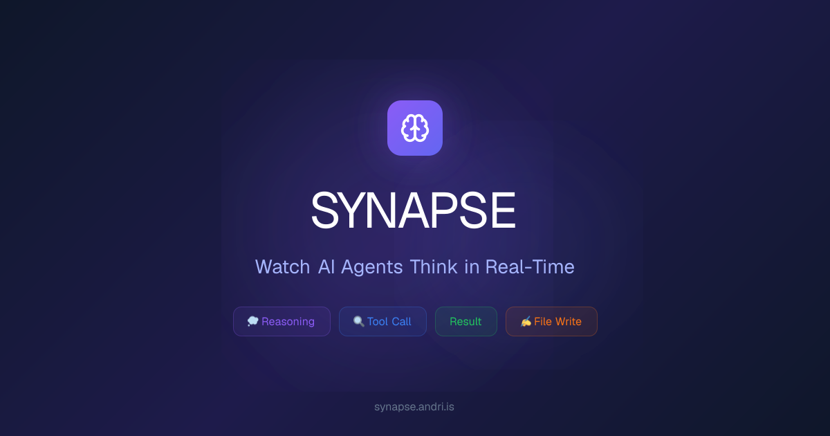 SYNAPSE — Watch AI Agents Think